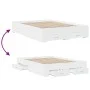 White engineered wood bed with drawers 135x190 cm by vidaXL, Beds and slatted bases - Ref: Foro24-3280405, Price: 173,65 €, D...