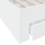 Weißes Holzwerkstoffbett mit Schubladen 135x190 cm von vidaXL, Betten und Lattenroste - Ref: Foro24-3280405, Preis: 173,90 €,...
