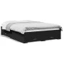 Black engineered wood bed with drawers 120x190 cm by vidaXL, Beds and slatted bases - Ref: Foro24-3280413, Price: 165,33 €, D...