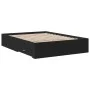 Black engineered wood bed with drawers 120x190 cm by vidaXL, Beds and slatted bases - Ref: Foro24-3280413, Price: 165,33 €, D...