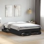 Black engineered wood bed with drawers 120x190 cm by vidaXL, Beds and slatted bases - Ref: Foro24-3280413, Price: 167,66 €, D...