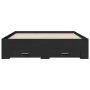 Black engineered wood bed with drawers 120x190 cm by vidaXL, Beds and slatted bases - Ref: Foro24-3280413, Price: 165,33 €, D...