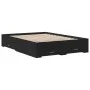 Black engineered wood bed with drawers 120x190 cm by vidaXL, Beds and slatted bases - Ref: Foro24-3280413, Price: 165,33 €, D...