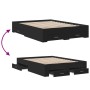 Black engineered wood bed with drawers 120x190 cm by vidaXL, Beds and slatted bases - Ref: Foro24-3280413, Price: 167,66 €, D...
