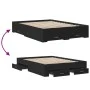 Black engineered wood bed with drawers 120x190 cm by vidaXL, Beds and slatted bases - Ref: Foro24-3280413, Price: 165,33 €, D...