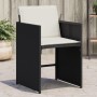 Garden chairs with cushions 4 units black synthetic rattan by vidaXL, Garden chairs - Ref: Foro24-4007455, Price: 170,30 €, D...