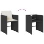 Garden chairs with cushions 4 units black synthetic rattan by vidaXL, Garden chairs - Ref: Foro24-4007455, Price: 170,30 €, D...