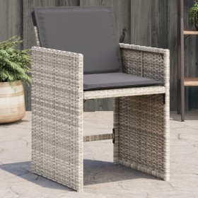 Gartensessel mit Kissen 4 Stück hellgraues synthetisches Rattan von vidaXL, Gartenstühle - Ref: Foro24-4007460, Preis: 166,81...