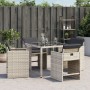 Gartensessel mit Kissen 4 Stück hellgraues synthetisches Rattan von vidaXL, Gartenstühle - Ref: Foro24-4007460, Preis: 166,81...