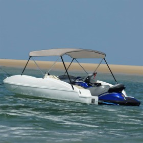 Bimini-Top mit 2 grauen Bögen 178x138x96 cm von vidaXL, Aufbewahrungsabdeckungen für Boote - Ref: Foro24-94793, Preis: 119,26...