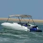 Bimini-Top mit 3 Bögen grau 184x189x135 cm von vidaXL, Aufbewahrungsabdeckungen für Boote - Ref: Foro24-94801, Preis: 160,59 ...