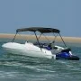 Bimini-Top mit 3 Bögen schwarz 184x170x133 cm von vidaXL, Aufbewahrungsabdeckungen für Boote - Ref: Foro24-94803, Preis: 147,...