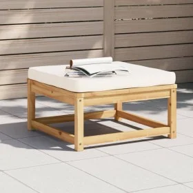 Garden stool with solid acacia wood cushions by vidaXL, Modular outdoor sofas - Ref: Foro24-366490, Price: 103,56 €, Discount: %