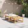 Garden stool with solid acacia wood cushions by vidaXL, Modular outdoor sofas - Ref: Foro24-366490, Price: 105,78 €, Discount: %