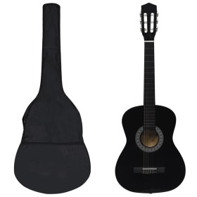 Set de guitarra clásica para principiantes 8 pzas negro 3/4 36"