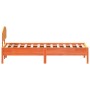 Estructura cama con cabecero madera pino marrón cera 75x190 cm de vidaXL, Camas y somieres - Ref: Foro24-3207244, Precio: 131...