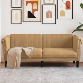 Braunes 2-Sitzer-Sofa aus Samt von vidaXL, Sofas - Ref: Foro24-372584, Preis: 222,72 €, Rabatt: %