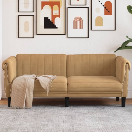 Braunes 2-Sitzer-Sofa aus Samt von vidaXL, Sofas - Ref: Foro24-372584, Preis: 225,40 €, Rabatt: %