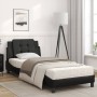 Bed with black synthetic leather mattress 90x190 cm by vidaXL, Beds and slatted bases - Ref: Foro24-3208831, Price: 250,29 €,...