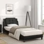 Bed with black synthetic leather mattress 90x190 cm by vidaXL, Beds and slatted bases - Ref: Foro24-3208831, Price: 245,92 €,...
