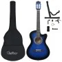 Western-Klassikgitarren-Set 12-tlg. 6 Saiten blau 38" von vidaXL, Gitarren - Ref: Foro24-70135, Preis: 90,99 €, Rabatt: %