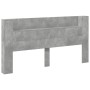 Bettkopfteil mit LED betongrau 200x16,5x103,5 cm von vidaXL, Kopf- und Fußteile - Ref: Foro24-839269, Preis: 99,79 €, Rabatt: %