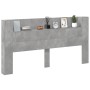 Bettkopfteil mit LED betongrau 200x16,5x103,5 cm von vidaXL, Kopf- und Fußteile - Ref: Foro24-839269, Preis: 99,79 €, Rabatt: %