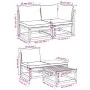 9-piece garden furniture set with solid acacia wood cushions by vidaXL, Modular outdoor sofas - Ref: Foro24-3214298, Price: 1...