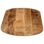 Tablero de mesa ovalado madera maciza mango rugosa 90x40x2,5 cm