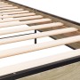 Estructura cama madera ingeniería metal roble Sonoma 90x200 cm de vidaXL, Camas y somieres - Ref: Foro24-845518, Precio: 97,8...