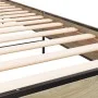 Sonoma oak metal engineered wood bed frame 90x200 cm by vidaXL, Beds and slatted bases - Ref: Foro24-845518, Price: 96,68 €, ...