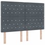 Estructura de cama Gris oscuro 140 x 190 cm Terciopelo