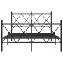 Bed frame with headboard and footboard black metal 120x190 cm by vidaXL, Beds and slatted bases - Ref: Foro24-376517, Price: ...