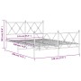 Black metal headboard and footboard bed frame 140x190 cm by vidaXL, Beds and slatted bases - Ref: Foro24-376520, Price: 160,9...
