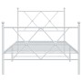 Metallbettgestell mit Kopf- und Fußteil weiß 90x200 cm von vidaXL, Betten und Lattenroste - Ref: Foro24-376562, Preis: 70,11 ...