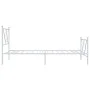 Metal bed frame with headboard and footboard white 90x200 cm by vidaXL, Beds and slatted bases - Ref: Foro24-376562, Price: 6...