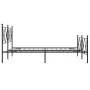 Black metal headboard and footboard bed frame 150x200 cm by vidaXL, Beds and slatted bases - Ref: Foro24-376522, Price: 130,6...