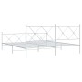 Metallbettgestell mit Kopf- und Fußteil weiß 183x213 cm von vidaXL, Betten und Lattenroste - Ref: Foro24-376574, Preis: 132,1...