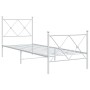 Metallbettgestell mit Kopf- und Fußteil weiß 80x200 cm von vidaXL, Betten und Lattenroste - Ref: Foro24-376560, Preis: 68,76 ...