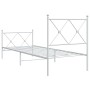 Metallbettgestell mit Kopf- und Fußteil weiß 80x200 cm von vidaXL, Betten und Lattenroste - Ref: Foro24-376560, Preis: 68,76 ...