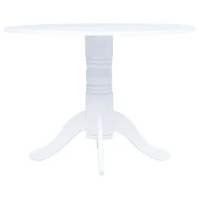 Esstisch aus massivem weißem Kautschukholz, 106 cm von vidaXL, Küchen- und Esstische - Ref: Foro24-247353, Preis: 226,84 €, R...