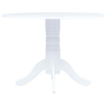 Solid white rubber wood dining table 106 cm by vidaXL, Kitchen and dining tables - Ref: Foro24-247353, Price: 241,69 €, Disco...