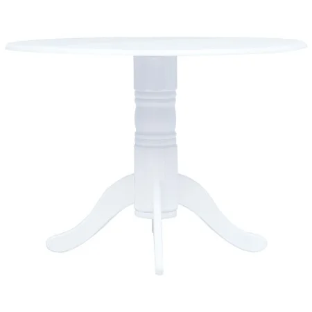Solid white rubber wood dining table 106 cm by vidaXL, Kitchen and dining tables - Ref: Foro24-247353, Price: 226,84 €, Disco...