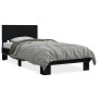 Estructura de cama madera ingeniería y metal negro 100x200 cm de vidaXL, Camas y somieres - Ref: Foro24-845802, Precio: 78,76...
