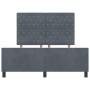 Estructura de cama Gris oscuro 140 x 190 cm Terciopelo