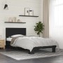 Estructura de cama madera ingeniería y metal negro 100x200 cm de vidaXL, Camas y somieres - Ref: Foro24-845802, Precio: 78,76...