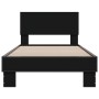 Estructura de cama madera ingeniería y metal negro 100x200 cm de vidaXL, Camas y somieres - Ref: Foro24-845802, Precio: 78,76...