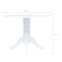 Solid white rubber wood dining table 106 cm by vidaXL, Kitchen and dining tables - Ref: Foro24-247353, Price: 241,69 €, Disco...