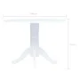 Solid white rubber wood dining table 106 cm by vidaXL, Kitchen and dining tables - Ref: Foro24-247353, Price: 226,84 €, Disco...