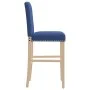 High stools 2 pcs solid rubber wood and fabric by vidaXL, Kitchen stools - Ref: Foro24-4006204, Price: 90,96 €, Discount: %
